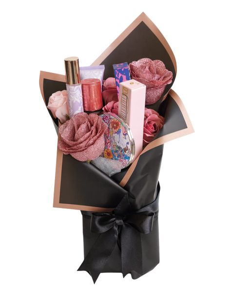 Bouquet of Gifts - Roses &amp; Treasures - Pink &amp; Black Edition
