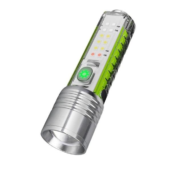 Magnetic Zoom Flashlight With UV Light 6800mah Battery- BT