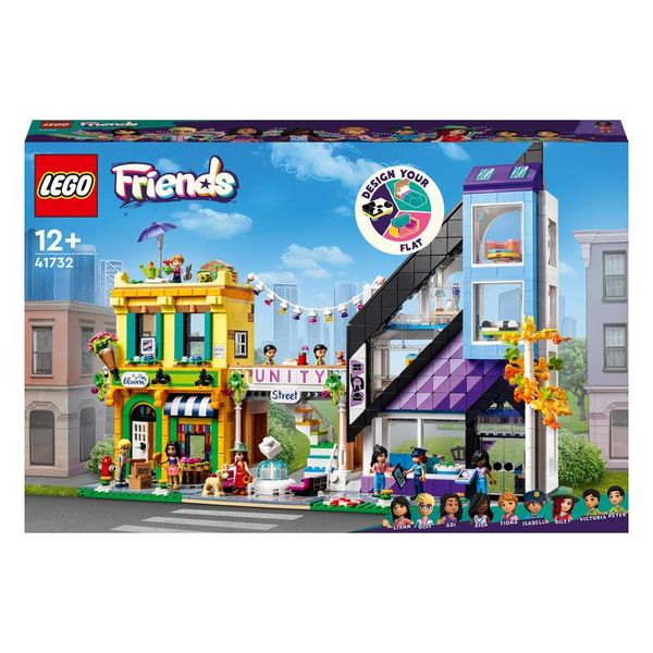 LEGO® Friends Downtown Flower and Design Stores 41732 Building Toy Set (2,010 Pieces)