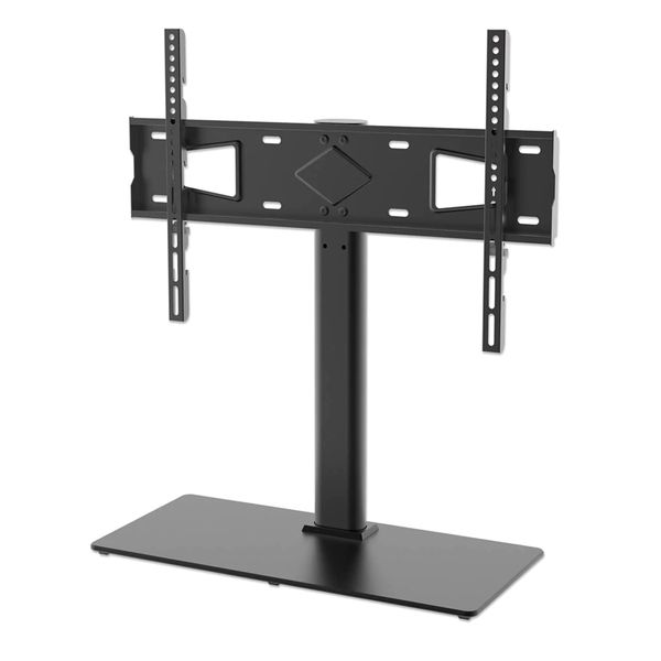 Anchor Tabletop 65" TV Stand Glass Metal Height Adjustable Swivel 45Kg
