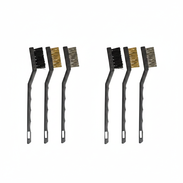 Tradeflame 3 Piece Wire Brush Set for Cleaning and Surface Prep - 2 Pack