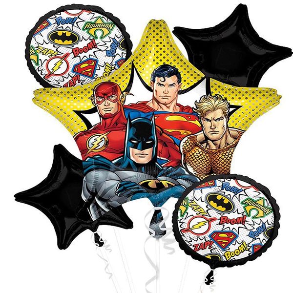 DC Comics - Justice League Foil Balloon Bouquet - 5 Piece