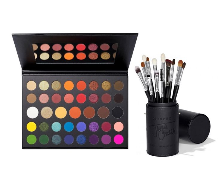 Morphe X James Charles - Mini Eyeshadow Palette &amp; Eye Brush Set Bundle