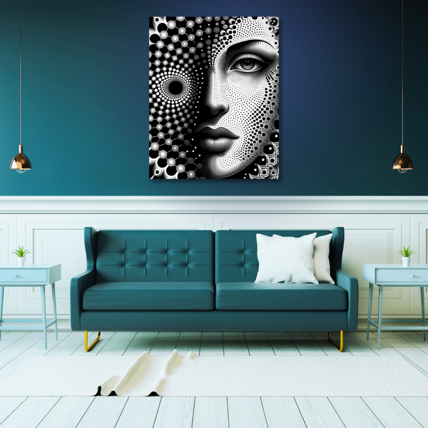 Canvas Wall Art Decor - Facial Spirals Artwork