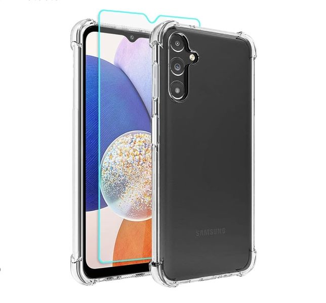 TPU Clear Cover with Glass Screen Protector Compatible with Samsung Galaxy A25 5G