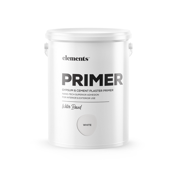 Elements - Gypsym &amp; Cement Water Based Plaster Primer 5L - White