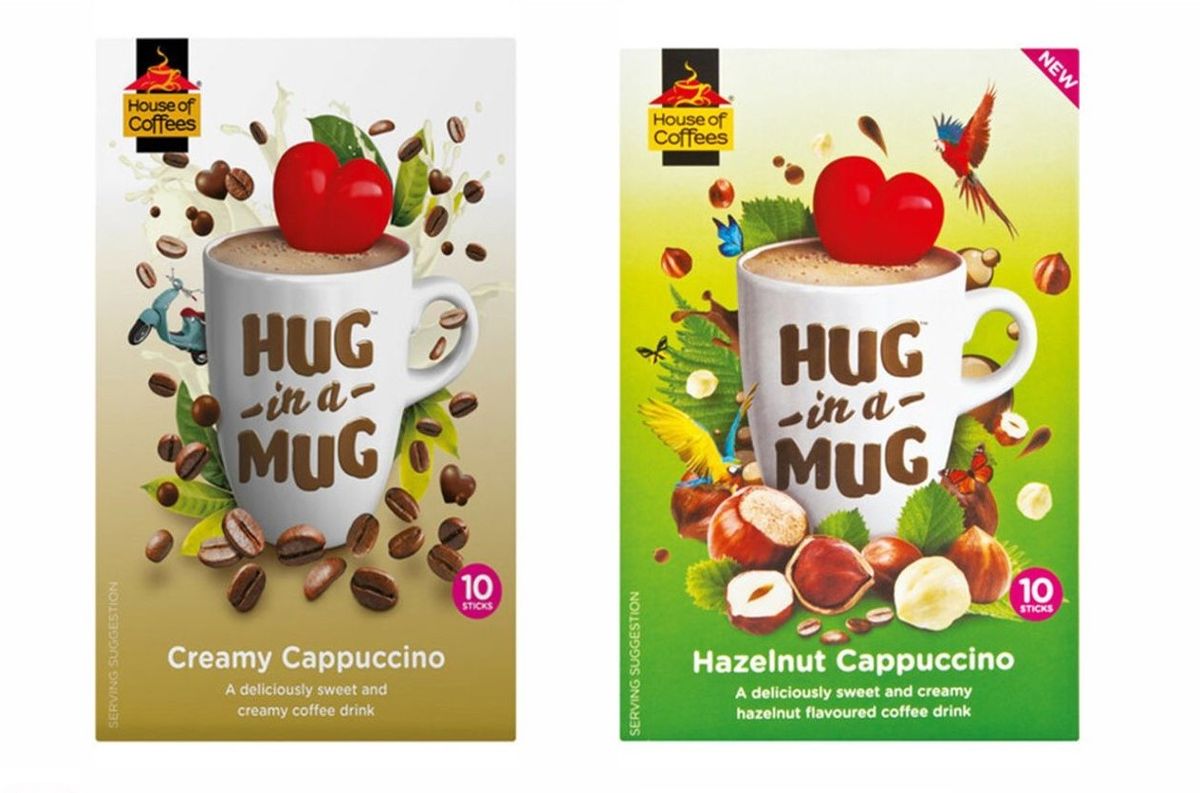 House Of Coffees Hug In A Mug Creamy & Hazelnut Cappuccino - 20's x24g ...