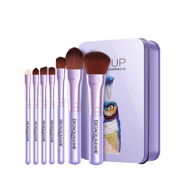 7 Piece Makeup Brush Set Foundation Kit Eyeshadow Brushes