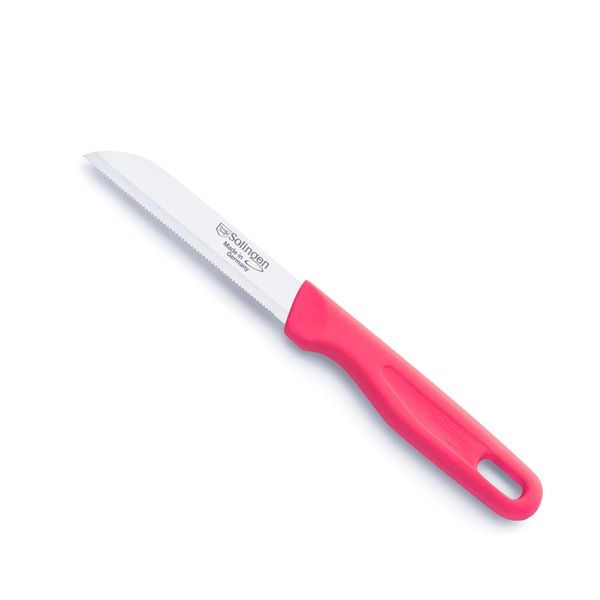 Klever - Solingen Tomato Knife with Micro-Serrated 8cm Blade - Red