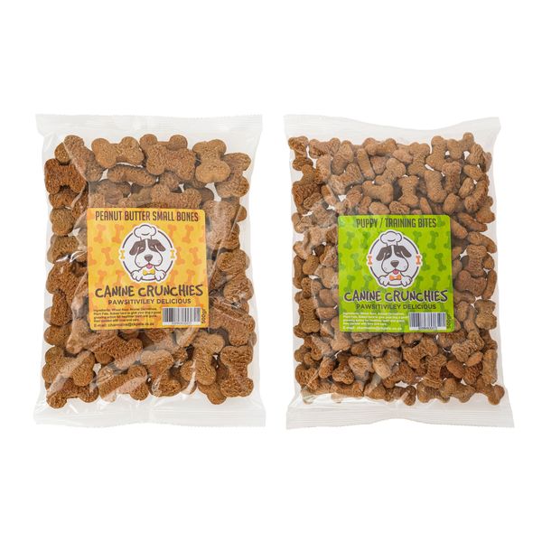 Canine Crunchie bundle - Puppy/training bites + Peanut butter small bone