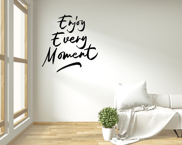 Enjoy Every Moment Text Wall Art Wall Decal