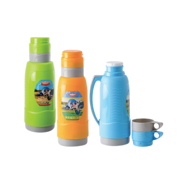 SD Homeware- Assorted Plastic Vacuum Flasks 1.8L- Pack Of 3