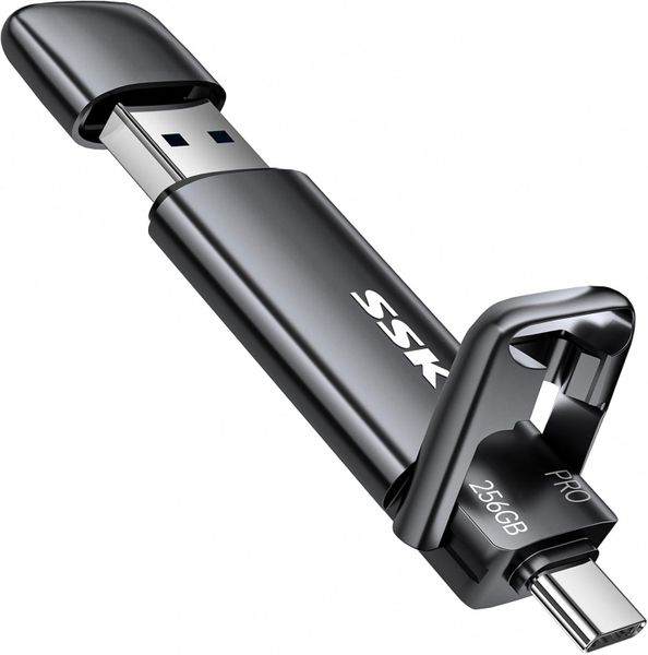 SSK 256GB SSD USB C Stick up to 1000MB/s Dual Drive