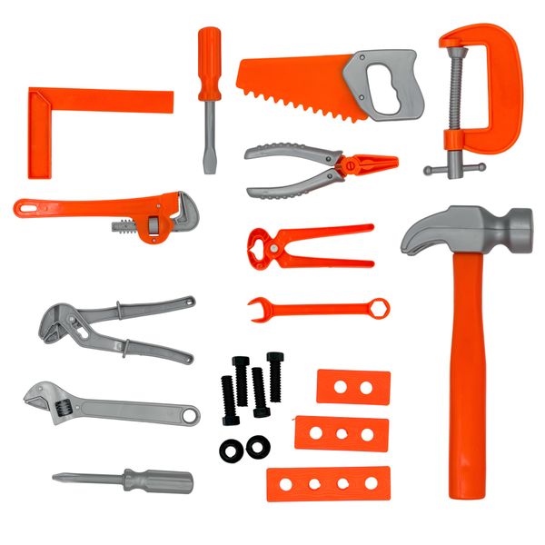 Kids Toy Tool Set with 12 Essential Tools for Imaginative Play