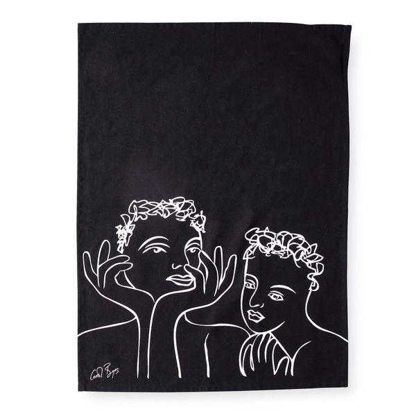 Carrol Boyes Black Tea Towel Conversation