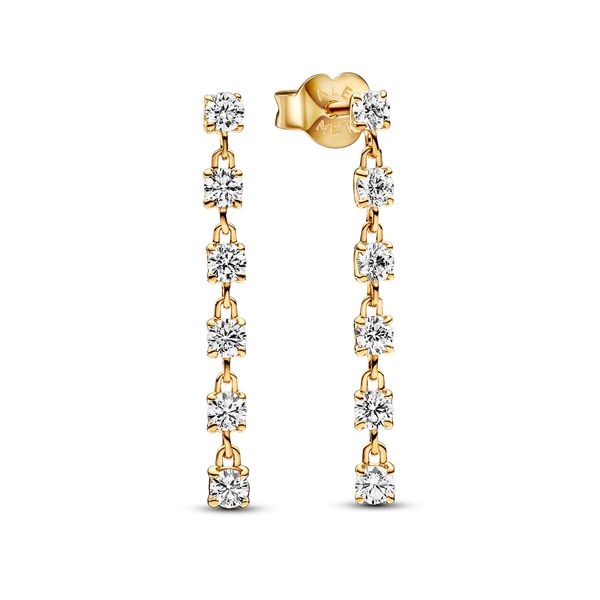 Pandora Sparkling Stones Drop Earrings.