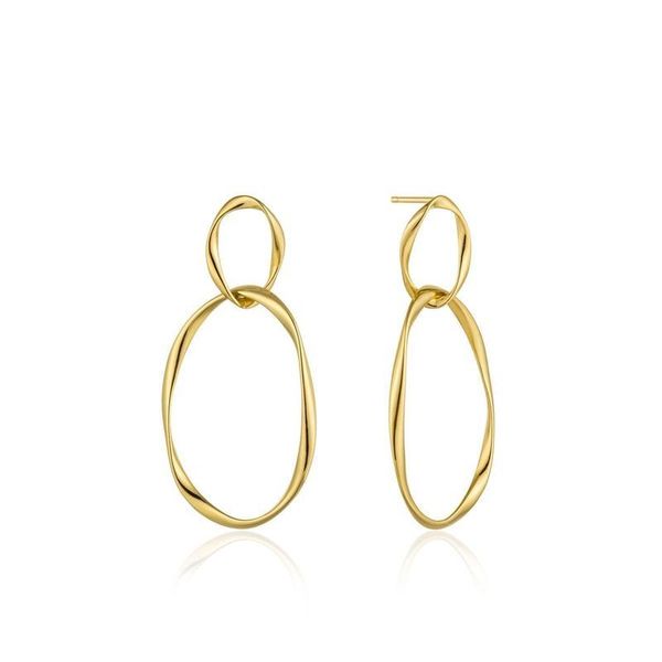 Ania Haie Twister Swirl Nexus Earrings - Gold
