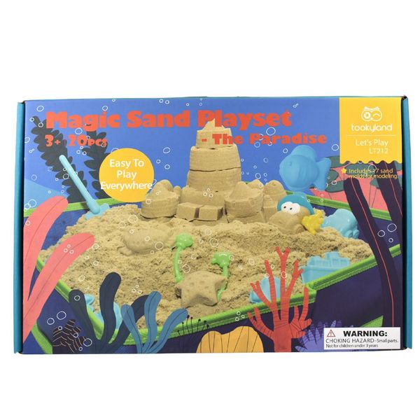 TookyToy Foldable Sand Box, Accessories &amp; Magic Star Sand