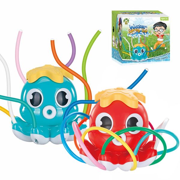 Outdoor Kids' Sprinkler, Summer Octopus Toy, Red &amp; Green, 2-Pack