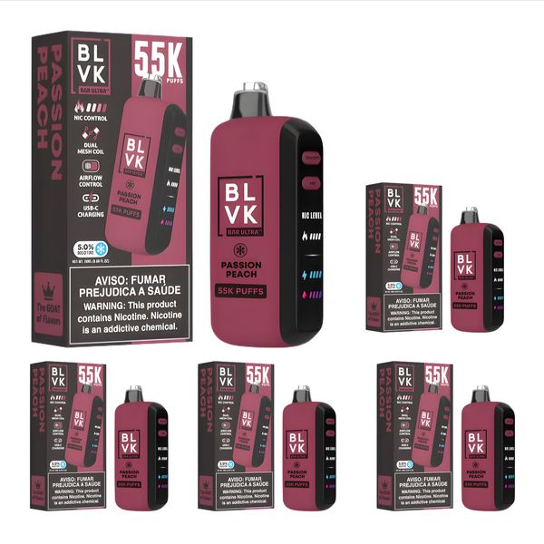 BLVK Ultra 55k Disposable Vape - Passion Peach (Pack of 5)