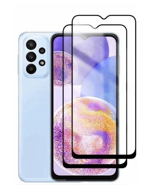 9D Tempered Glass Screen Protector for Samsung Galaxy A23 Pack 2