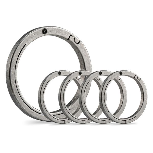 KA33 Titanium Alloy Side Pushing EDC Keyring Set (1L+4S)