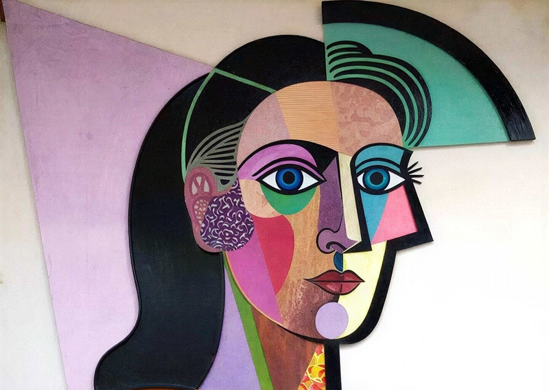 Modern Canvas Wall Art Home Decor - Abstract Colourful Lady