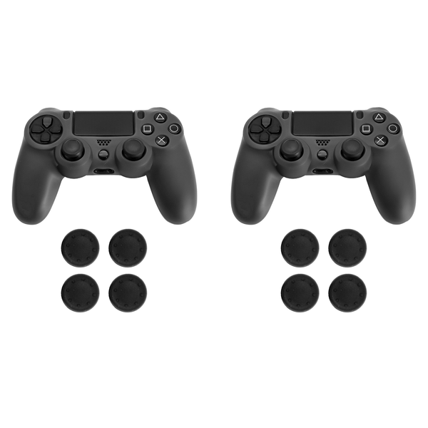 Skins for PS4/Slim Controller (Set of 2+8) Black