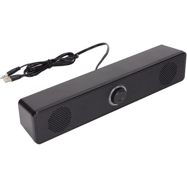 3.5mm Bluetooth/Wired External Laptop Speakers Computer Speakers - Black