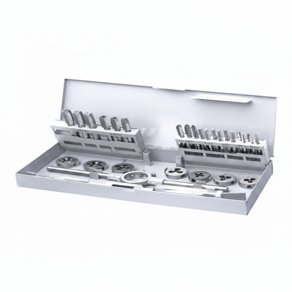 Krafft 32 Piece Tap &amp; Die Set for Metric Threads 3-12mm Tungsten - 2 Pack