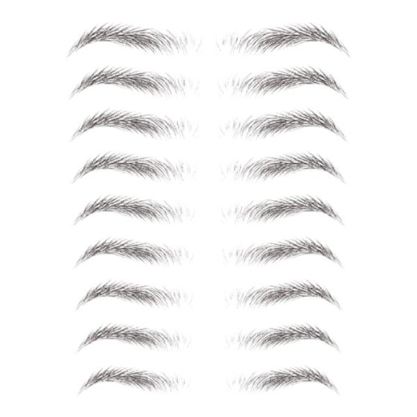 Natural-Looking 3D Temporary Eyebrow Tattoo Stickers - Black