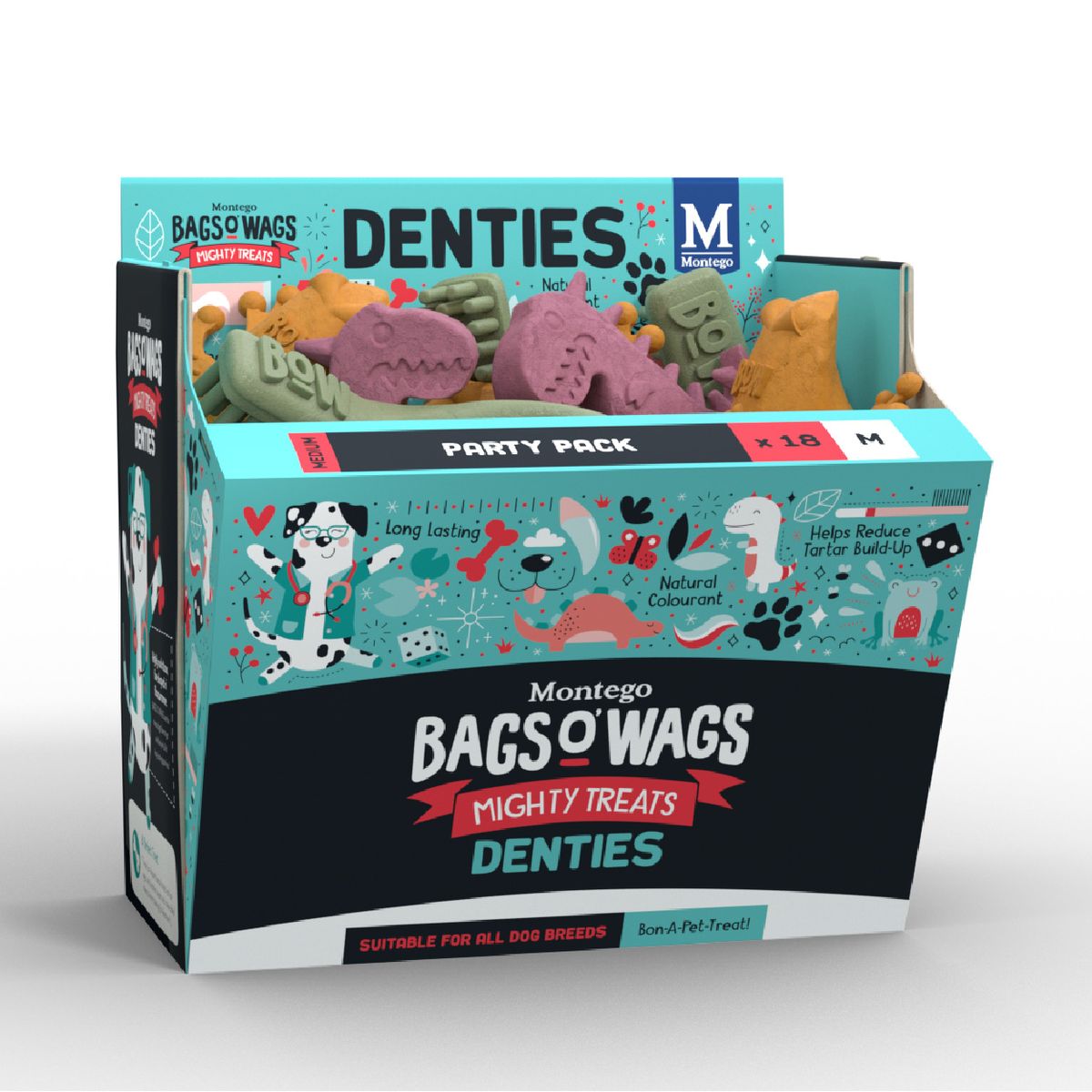 Montego Bags O' Wags Denties Party Pack (18x64g) Shop Today. Get it