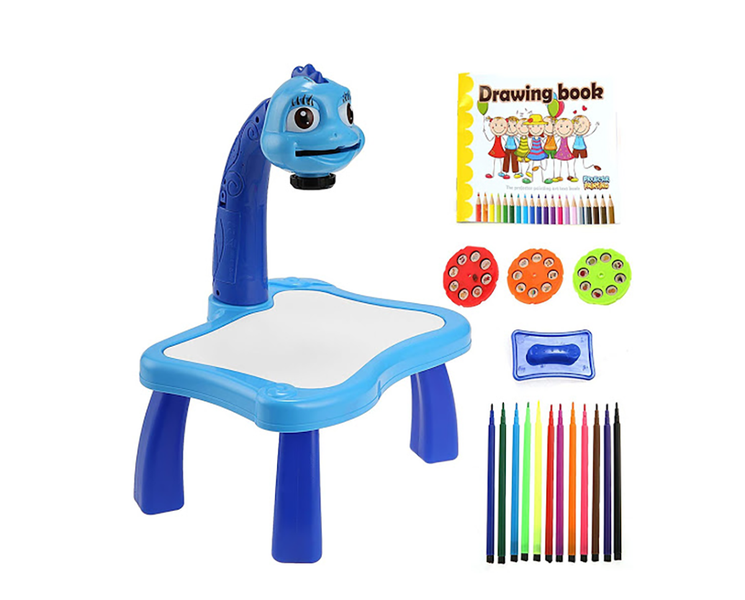 24 Patterns Projector Painting Desk Toy - Blue