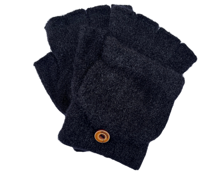 Fingerless Glove With mitten Flap For Children1Pair Convertible Knit Gloves