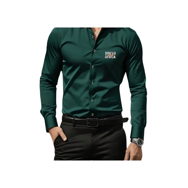 South Africa Supporters Edition Dress Shirt - Smart Casual Rugby Style