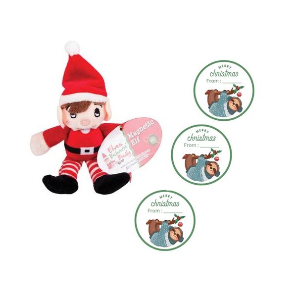 Elf Magnetic Figurine &amp; Sticker Gift Tags (Set of three)