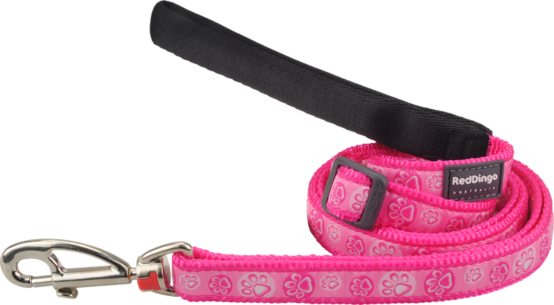Red Dingo Design Lead - Paw Impressions Hot Pink - Hot Pink L