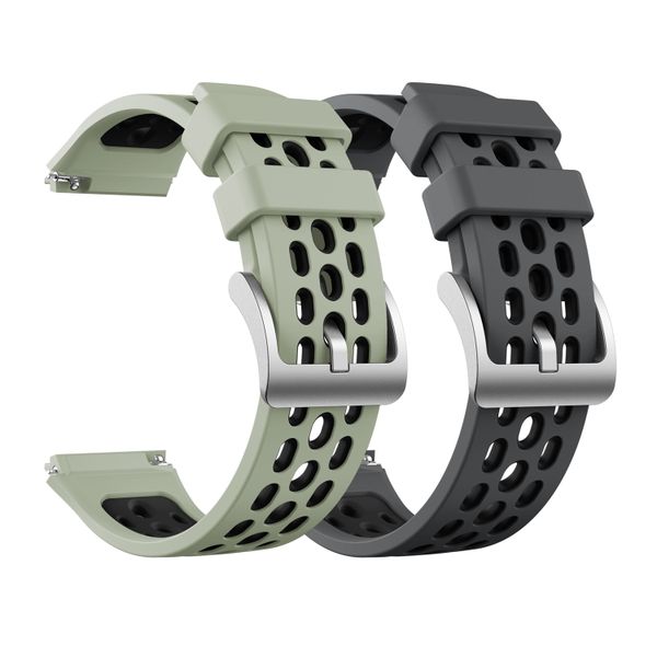 2 Pack - Okotec Soft Silicone Sport Strap Band for Huawei Watch GT2E