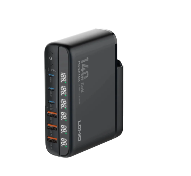 140W Super Fast Multiport Changer Station LDNIO A6140C 6 Ports