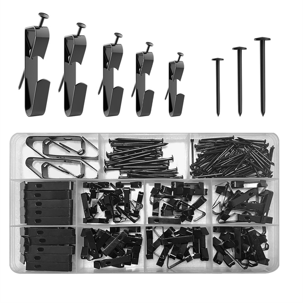 220 Pcs Picture Hangers, 5 Sizes Picture Hanging Kit