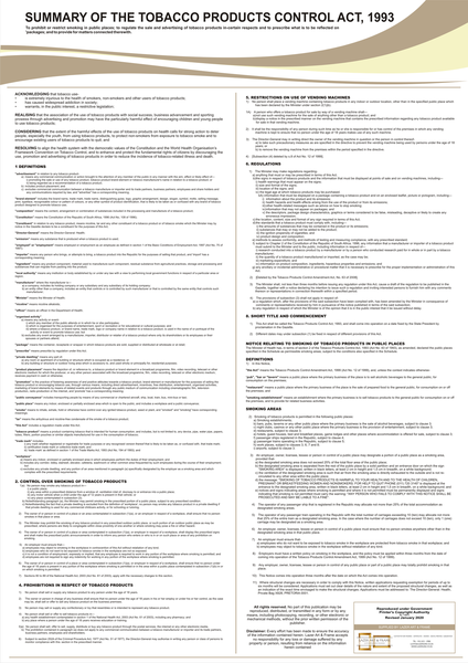 Tobacco Act - A1 Poster