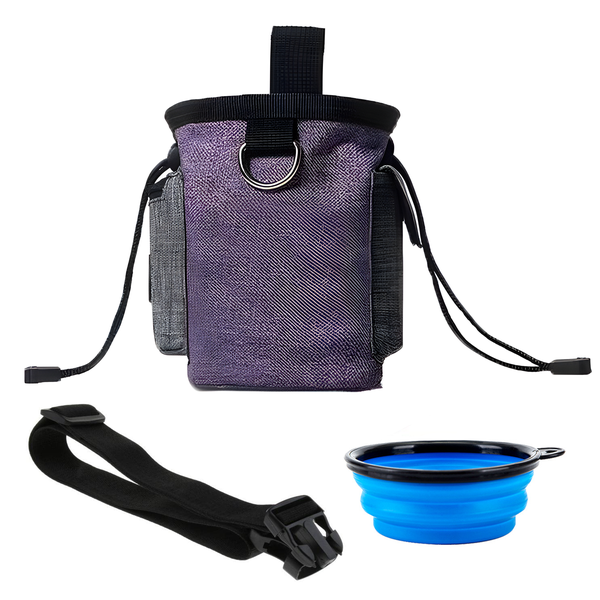 Pet Waist Pouch Treat Bag Set For Snacks Dog Fly Toy Bowl Training Gift