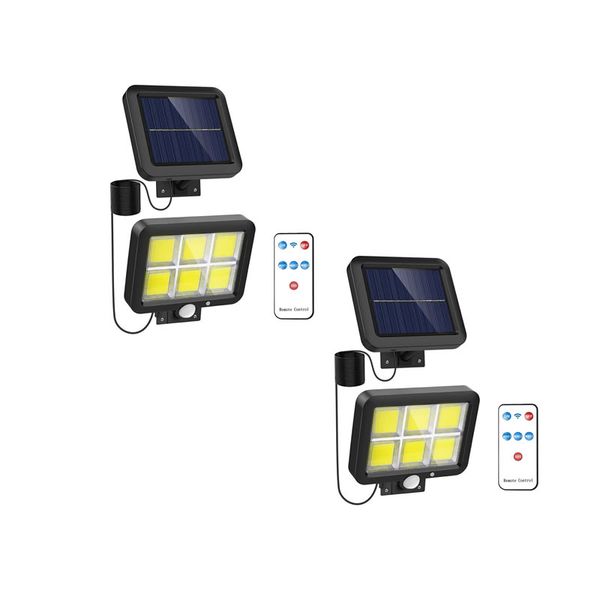 2 Set COB White Solar LED Light With Solar Panel EJC-819