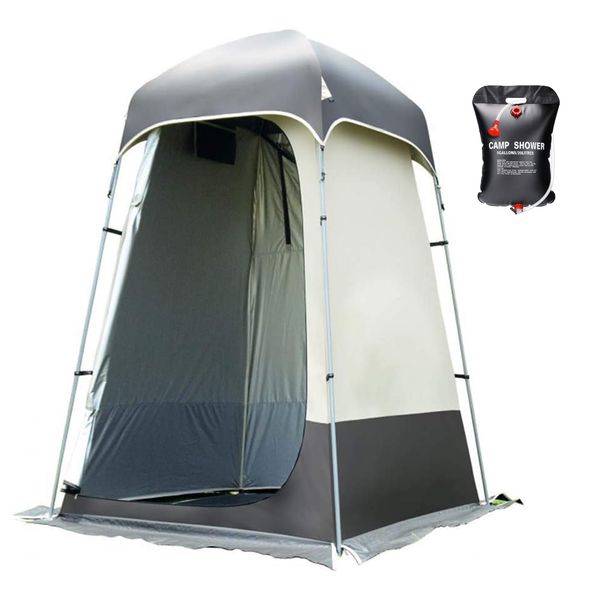 Mix Box Outdoor Pop Up Camping Shower Tent &amp; 20L Solar Shower Bag Set