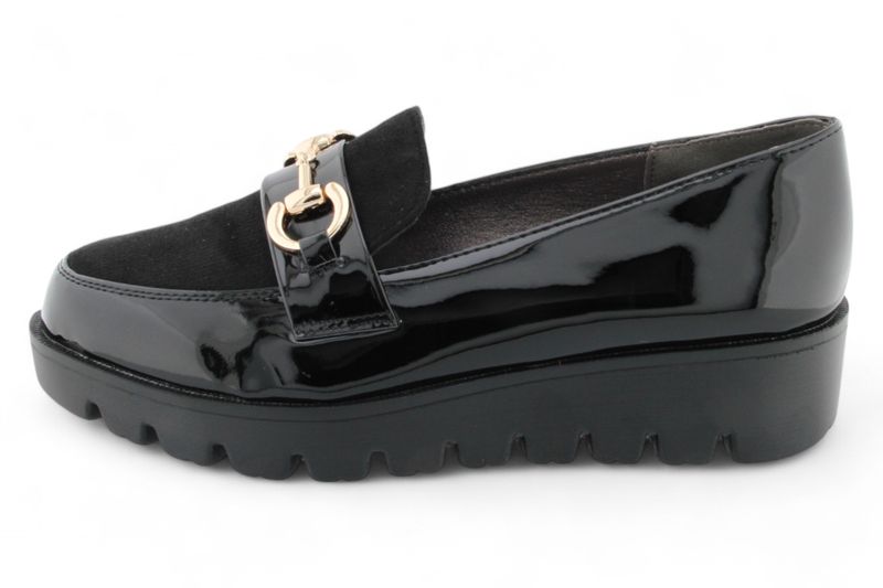 TTP Women Platform Round Toe Loafers with Link Decor HT2422-5