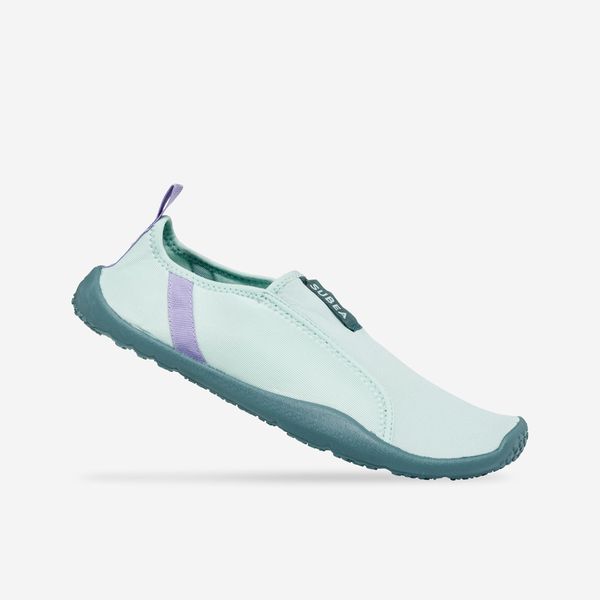 Subea Adult's Elasticated Water Shoes - Aquashoes 120 Eucalyptus - Green &amp; Purple