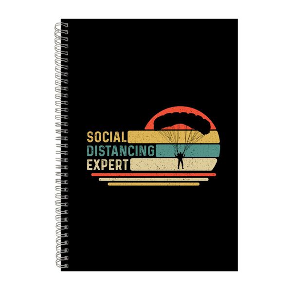 Social Distancing Expert Notebook Skydiving Gift Idea A4 Notepad 148
