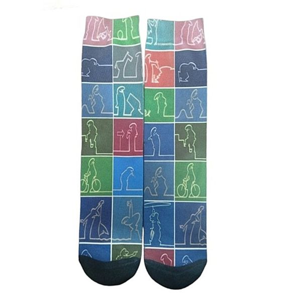 Retro Style Novelty Classic Italian Cartoon Socks - La Linea