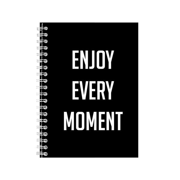 Enjoy A5 Notebook Spiral Lined Motivational Saying Graphic Notepad Gift 204