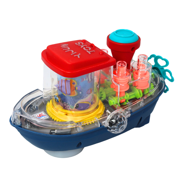 Transparent Concept Boat with Colorful Light and Charming Music for Kids